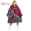 NRL Brisbane Broncos Custom Name Number Indigenous NAIDOC Fleece Oodie