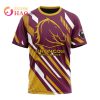 NRL Brisbane Broncos Custom Name Number MotoCross T-Shirt V4