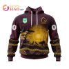 NRL Brisbane Broncos Custom Name Number Nature Jersey Pullover Hoodie