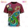 NRL Brisbane Broncos Custom Name Number Special Design NAIDOC T-Shirt