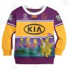 NRL Brisbane Broncos Custom Name Number The Simpsons Halloween Jersey Kids Sweatshirt