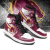 NRL Brisbane Broncos White Maroon Air Jordan 1 High Sneakers