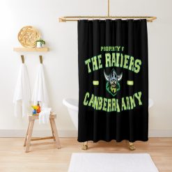 NRL Canberra Raiders Black Shower Curtain