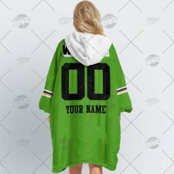 Alternative view of NRL Canberra Raiders Custom Name Number 1989 Vintage Retro Jersey Fleece Oodie