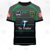 NRL Canberra Raiders Custom Name Number 2011 Vintage Retro Alternate Jersey T-Shirt