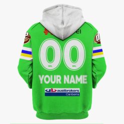 Alternative view of NRL Canberra Raiders Custom Name Number 2019 Limted Jersey Pullover Hoodie