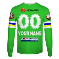 Alternative view of NRL Canberra Raiders Custom Name Number 2019 Limted Jersey Sweatshirt