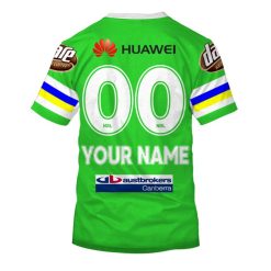 Alternative view of NRL Canberra Raiders Custom Name Number 2019 Limted Jersey T-Shirt