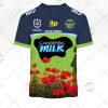 NRL Canberra Raiders Custom Name Number 2021 ANZAC Day Jersey T-Shirt
