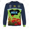 NRL Canberra Raiders Custom Name Number 2021 ANZAC Sweatshirt