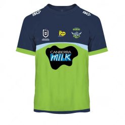 NRL Canberra Raiders Custom Name Number 2021 Home Jersey Kids T-Shirt
