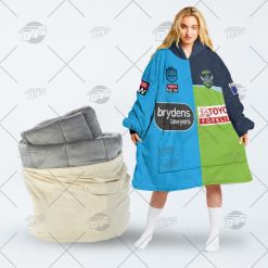 NRL Canberra Raiders Custom Name Number 2022 Hafl Jersey Fleece Oodie