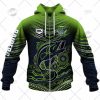 NRL Canberra Raiders Custom Name Number 2022 Indigenous Fishing Jersey Zip Up Hoodie