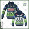 NRL Canberra Raiders Custom Name Number 2022 Indigenous Jersey Pullover Hoodie