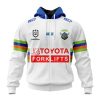 NRL Canberra Raiders Custom Name Number 2023 Away Jersey Zip Up Hoodie