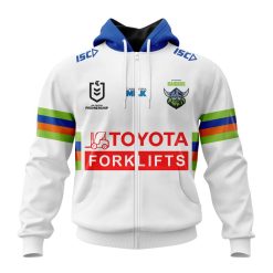 NRL Canberra Raiders Custom Name Number 2023 Away Jersey Zip Up Hoodie