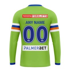 Alternative view of NRL Canberra Raiders Custom Name Number 2023 Home Jersey Sweatshirt
