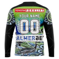 Alternative view of NRL Canberra Raiders Custom Name Number 2023 Indigenous Jersey Sweatshirt
