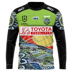 NRL Canberra Raiders Custom Name Number 2023 Indigenous Jersey Sweatshirt