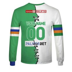 Alternative view of NRL Canberra Raiders Custom Name Number 2023 Mix Jersey V2 Sweatshirt
