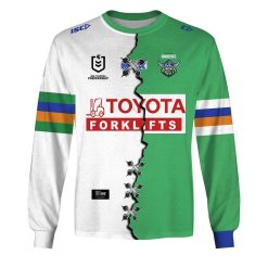 NRL Canberra Raiders Custom Name Number 2023 Mix Jersey V2 Sweatshirt