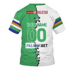 Alternative view of NRL Canberra Raiders Custom Name Number 2023 Mix Jersey V2 T-Shirt
