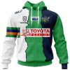NRL Canberra Raiders Custom Name Number 2023 Mix Jersey Zip Up Hoodie