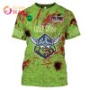 NRL Canberra Raiders Custom Name Number Halloween Jersey T-Shirt