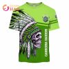 NRL Canberra Raiders Custom Name Number Native Skull T-Shirt