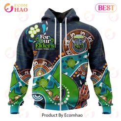 NRL Canberra Raiders Custom Name Number Special Design NAIDOC Zip Up Hoodie