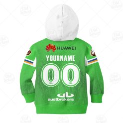 Alternative view of NRL Canberra Raiders Custom Name Number The Simpsons 2020 Halloween Jersey Kids Pullover Hoodie