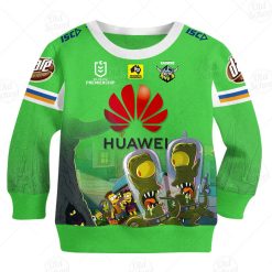 NRL Canberra Raiders Custom Name Number The Simpsons 2020 Halloween Jersey Kids Sweatshirt
