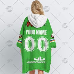 Alternative view of NRL Canberra Raiders Custom Name Number x Bluey Jersey Fleece Oodie