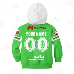 Alternative view of NRL Canberra Raiders Custom Name Number x Bluey Kids Pullover Hoodie