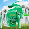 NRL Canberra Raiders Custom Name White Green Sweatshirt