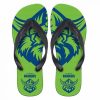 NRL Canberra Raiders Lime Flip Flops