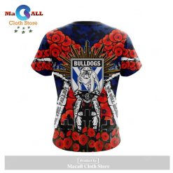 Alternative view of NRL Canterbury-Bankstown Bulldogs 2023 ANZAC Day Jersey T-Shirt
