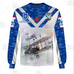 NRL Canterbury-Bankstown Bulldogs Custom Name Number 2020 ANZAC Day Jersey Sweatshirt