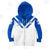 NRL Canterbury-Bankstown Bulldogs Custom Name Number 2020 Home Jersey Kids Zip Up Hoodie