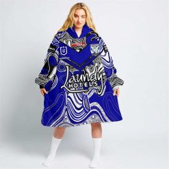 NRL Canterbury-Bankstown Bulldogs Custom Name Number 2023 Indigenous Jersey Fleece Oodie