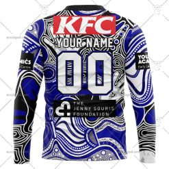 Alternative view of NRL Canterbury-Bankstown Bulldogs Custom Name Number 2023 Indigenous Jersey Sweatshirt