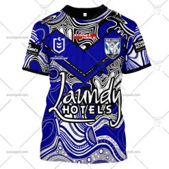 NRL Canterbury-Bankstown Bulldogs Custom Name Number 2023 Indigenous Jersey T-Shirt