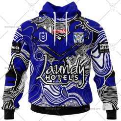 NRL Canterbury-Bankstown Bulldogs Custom Name Number 2023 Indigenous Jersey Zip Up Hoodie