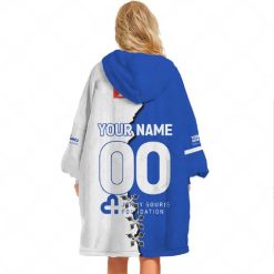 Alternative view of NRL Canterbury-Bankstown Bulldogs Custom Name Number 2023 Mix Jersey V2 Fleece Oodie