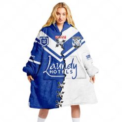 NRL Canterbury-Bankstown Bulldogs Custom Name Number 2023 Mix Jersey V2 Fleece Oodie