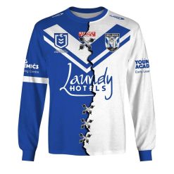 NRL Canterbury-Bankstown Bulldogs Custom Name Number 2023 Mix Jersey V2 Sweatshirt