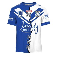 NRL Canterbury-Bankstown Bulldogs Custom Name Number 2023 Mix Jersey V2 T-Shirt