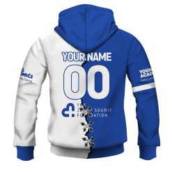 Alternative view of NRL Canterbury-Bankstown Bulldogs Custom Name Number 2023 Mix Jersey V2 Zip Up Hoodie