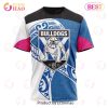 NRL Canterbury-Bankstown Bulldogs Custom Name Number Fight Cancer T-Shirt