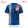 NRL Canterbury-Bankstown Bulldogs Custom Name Number Flag Scratch T-Shirt